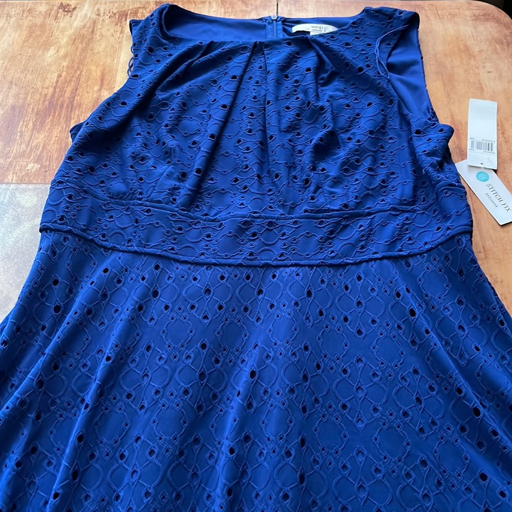 Wisp NWT Royal Blue Lace Crochet Dress